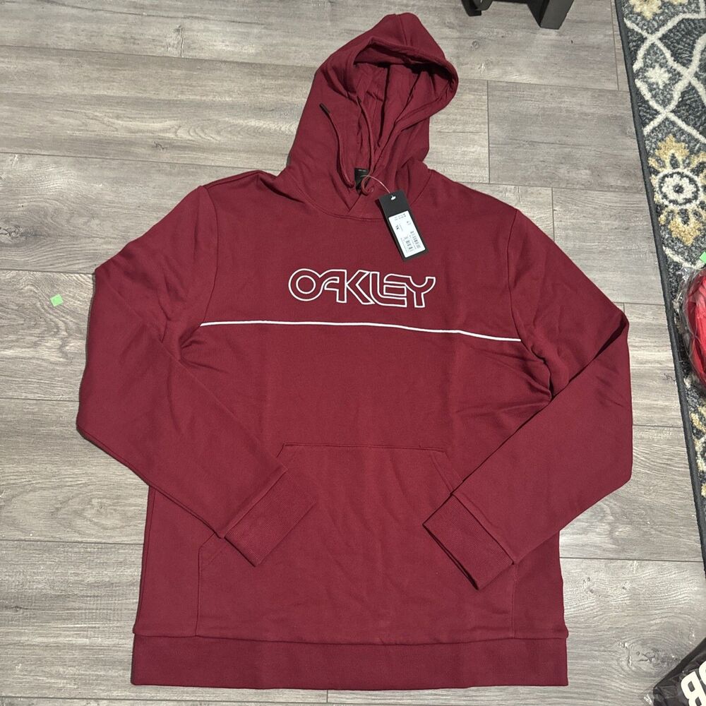 Oakley Club House B1B Po Hoodie Men's Sweatshirt, Iron Red , L